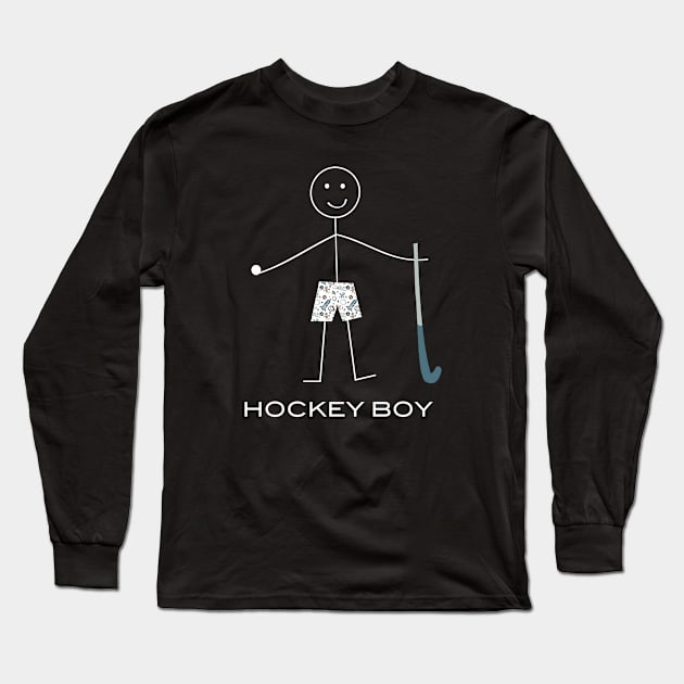 Funny Mens Field Hockey Guy Long Sleeve T-Shirt by whyitsme